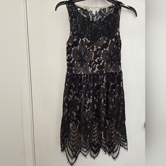 love, Fire Black Lace Mini Dress - Picture 1 of 5